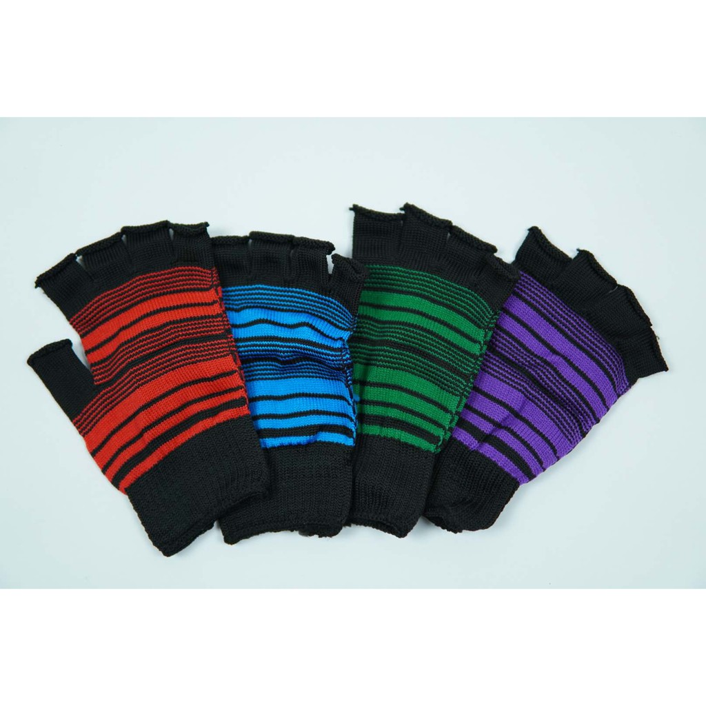 ถุงมือใส่ทำงานแบบลายขวาง 1แพ๊ค12 คู่ ยางยืด Gloves แบบฟรีไซท์ ถักอย่างดี ถุงมือช่าง (รูปถ่ายจากสินค้าจริง) **พร้อมส่ง** - รูปที่ 5