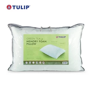 Tulip หมอนหนุน Green Tea Memory Foam หมอนหนุนสุขภาพ หมอนหนุนอบกลิ่นชาเขียวธรรมชาติ ช่วยดูดซับกลิ่น ทำให้ผ่อนคลาย