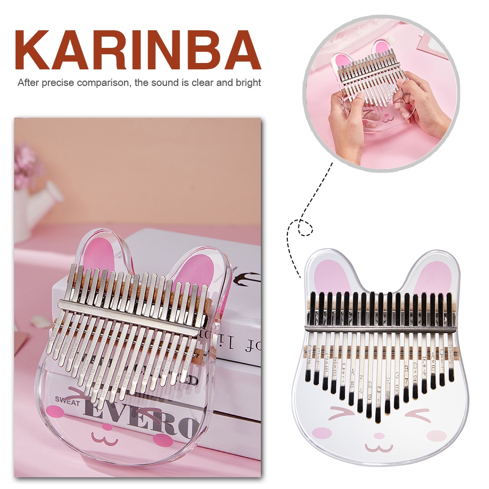 Kalimba 21 Key Thumb Piano Solid Wood Mbira Musical Instrument Portable