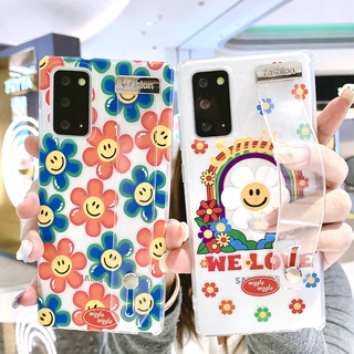 แสงแดด สีสันสดใส เปลือกโปร่งใส ทานตะวัน สายรัดข้อมือ เคส สําหรับ Samsung Galaxy A53 A52S A51 A71 A31 A42 A52 A32 A22 A12 A72 A21S A02S A20S A50 A50S A30S 4G 5G CASE