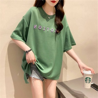 LH.Sunday 🍀 เสื้อยืดผ้านิ่ม ปักอักษรมีกากเพรชน่ารักวิ้งๆทั้งตัว ใส่แล้วเกิดปังเวอร์