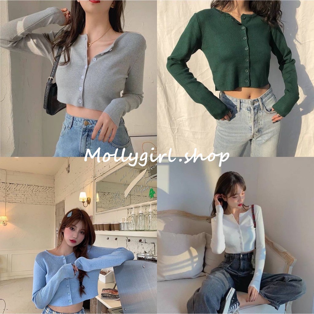 คาร์ดิแกนถักสั้นเกาหลี 5203#