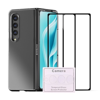 K-Max Tempered Glass Screen Protector+Camera Lens Protector for Samsung Galaxy Z Fold4, Case Friendly, Oleophobic Coating, Anti-Scratch