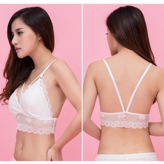 ⭐fairybra.store⭐ B-315 สายเดี่ยวลูกไม้ บราแฟชั่น ชุดชันในสวยๆ