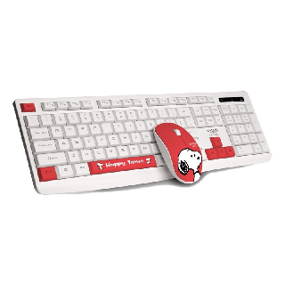 Anitech x Peanuts Wireless Keyboard & Mouse Combo ชุดคีย์บอร์ดและเมาส์ไร้สาย สนูปปี้เ รุ่น SNP-PA807 รับประกัน 2 ปี