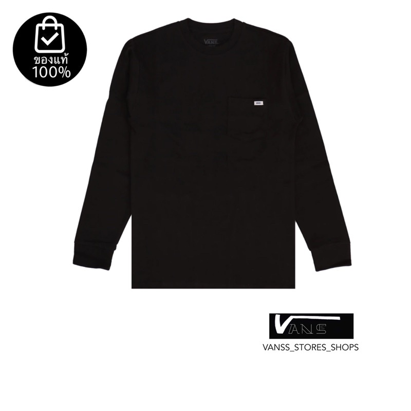 เสื้อแขนยาวVANS ANAHEIM NEEDLEPOINT SKULL LS BLACK สินค้ามีประกันแท้