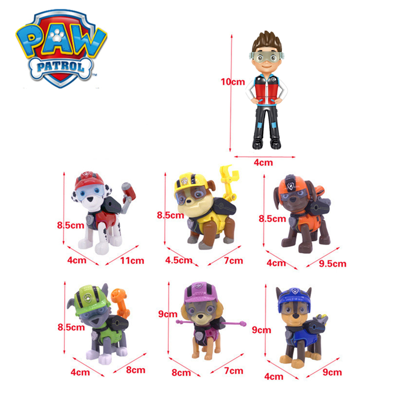 Details about   7pcs set Paw Patrol Toys Dog Can Deformation Toy Captain Ryder Paw Patrol Gifts 