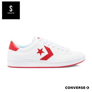 Converse Cons Court Leather Ox White/University Red/Bold Citron รองเท้า คอนเวิส หนัง