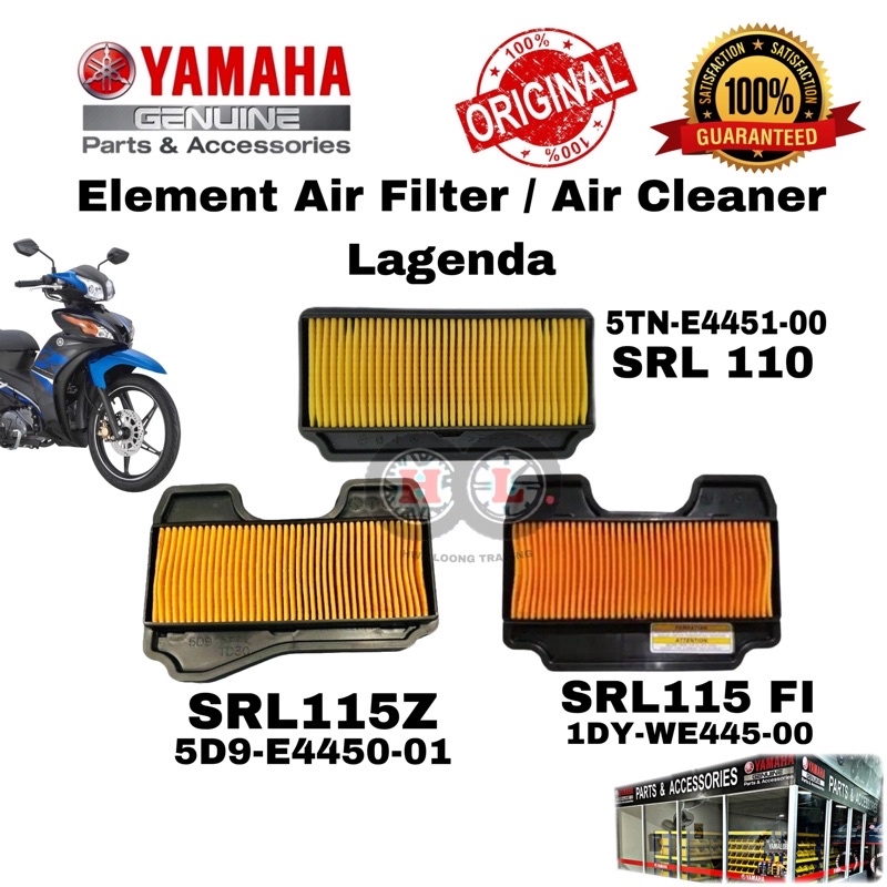 YAMAHA AIR FILTER LAGENDA SRL115 / SRL110 (1DY-WE445-00 / 5D9-E4450-01)-PENAPIS UDARA LAGENDA 110 11