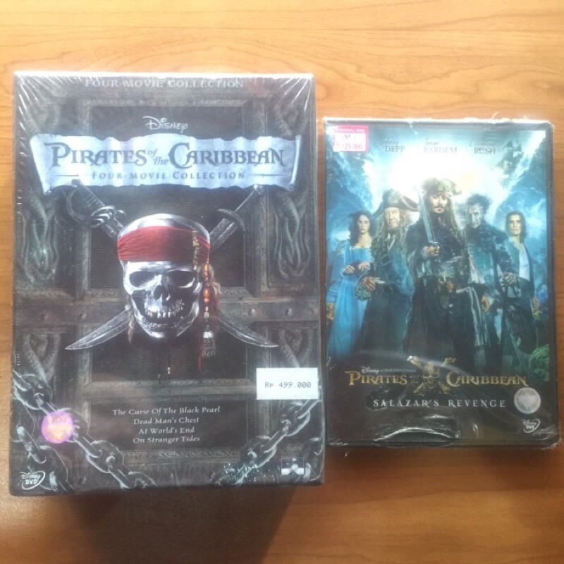 DVD BOXSET Pirates Of The Caribbean 1-5 ข้อความอินโดนีเซียดั้งเดิม