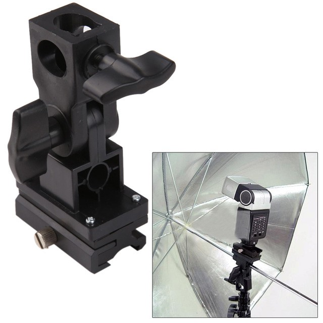 Flash Holder หัวจับแฟลช พร้อมที่เสียบร่ม TYPE B - สีดำ