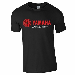 [S-5XL] เสื้อยืดลําลอง ผ้าฝ้าย แขนสั้น พิมพ์ลาย Yamaha Revs Your Heart สําหรับผู้ชาย เหมาะกับการแข่งรถจักรยานยนต์ Sz Xs-