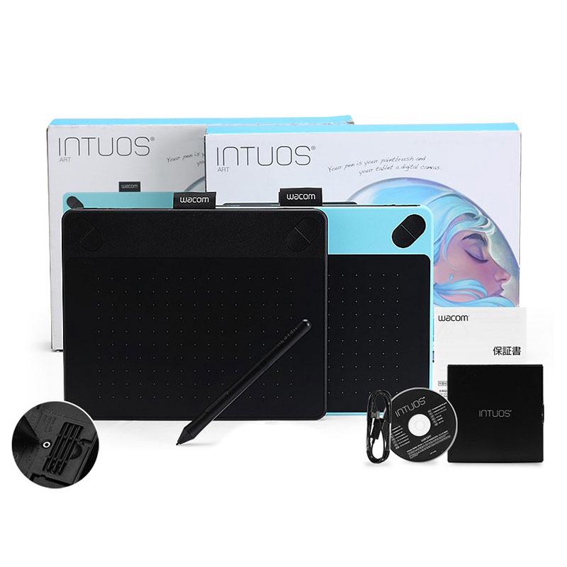 wacom intuos art cth - 490 ปากกาและแท็บเล็ตดิจิตอลแบบสัมผัสสีดํา/สีฟ้า ...