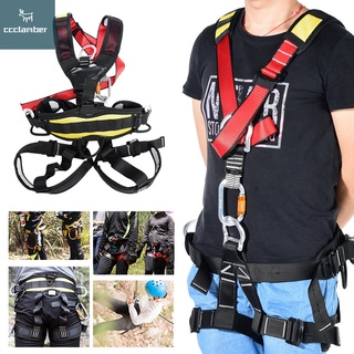 CAMNAL สายเข็มขัดนิรภัย สำหรับปีนเขา Climbing Harness Full Body Safety Belt for Outdoor Rock Mountaineering Rappelling