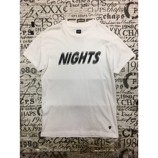 CPS CHAPS MEN TEE เสื้อยืด ชาย GRAPHIC ลาย NIGHT สีขาว WHITE SIZE S มือ 2 สภาพใหม่ 99% แท้แน่นอน