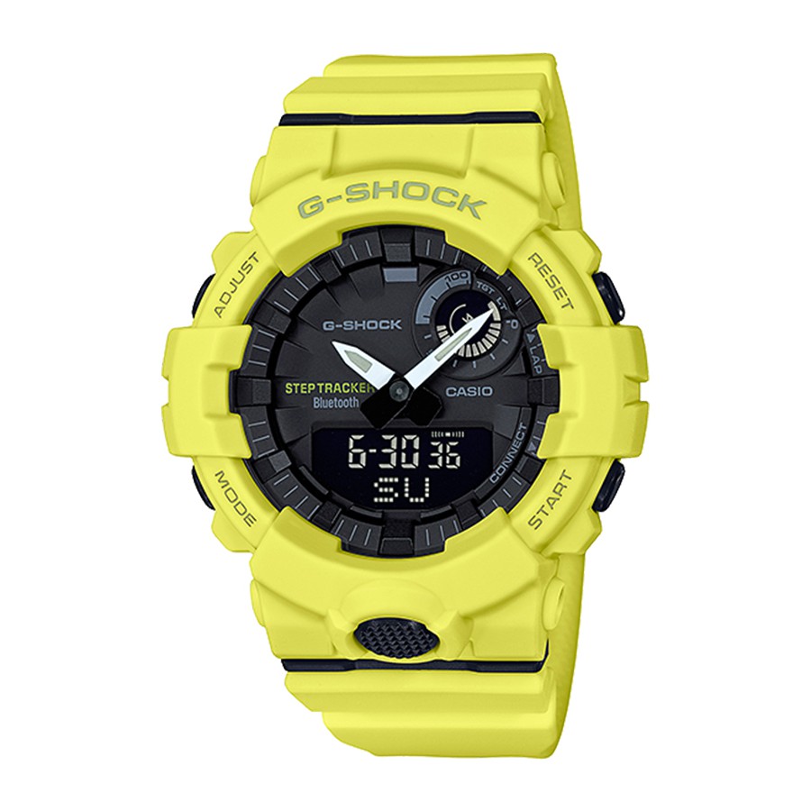 Casio G-Shock นาฬิกาข้อมือผู้ชาย สายเรซิ่น รุ่น GBA-800-9A - สีเหลือง