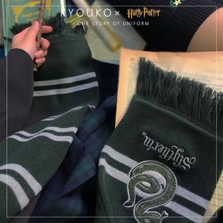 kyouko &amp; Harry Potter Scarf ผ้าพันคอแฮร์รี่พอตเตอร์ลิขสิทธิ์แท้ wizarding world สลิธีริน กริฟฟินดอร์