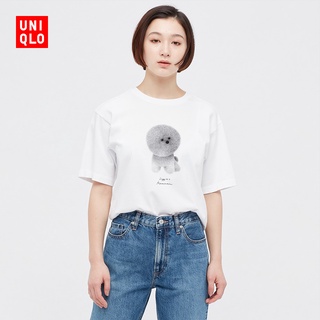 [100% Cotton]Uniqlo เสื้อยืด แขนสั้น พิมพ์ลายการ์ตูนสัตว์ สําหรับผู้หญิง (UT) 449325 Uniqlo UNIQLO