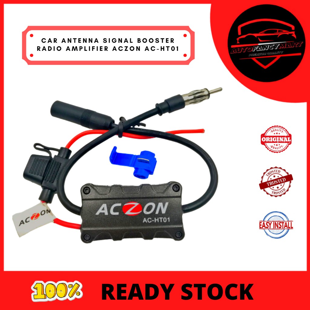 FM 88-108MHz ANDROID เสาอากาศรถยนต์เครื่องขยายสัญญาณวิทยุ ACZON AC-HT01