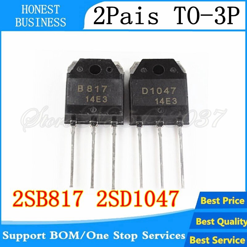 หูฟังทรานซิสเตอร์ 2SD1047 & 2SB817 (D1047 & B817) 4 ชิ้น / ล็อต