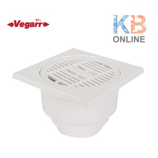 VD060 ตะแกรงกันกลิ่น PVC ท่อขนาด 2-3 ​นิ้ว สีขาว VEGARR VD060  Trap Floor Drain PVC For 2-3" Pvc Drain Pipe Flange 4"