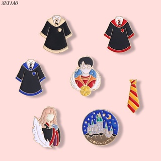 เข็มกลัด รูปการ์ตูนอนิเมะ Hermione Harry Magic Robe Enamel สําหรับติดกระเป๋าเป้สะพายหลัง ของขวัญเพื่อน