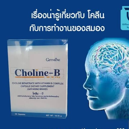 โคลีนบี กิฟฟารีน Choline-B บำรุงสมอง ระบบสื่อประสาท ป้องกันเหน็บชา
