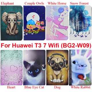 กรณีป้องกัน หัวเว่ย เคส Huawei T3 7 Wifi BG2-W09 หุ้ม Mediapad T3 7.0 BG2 W09 อ่อน น่ารัก ฝาครอบป้องกัน