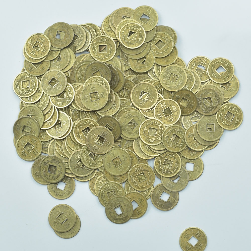 เหรียญฮวงจุ้ยจีนเหรียญนำโชคโลหะโบราณโชคลาภเงินเหรียญมังกรเพื่อความมั่งคั่งและความสำเร็จ Wishes