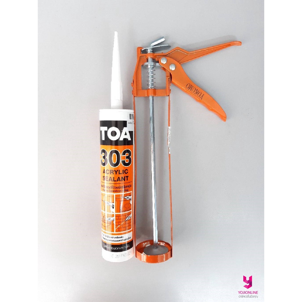 YOJI ONLINE อะคริลิค แด๊ป กาวอะคริลิค ปืนยิงซิลิโคน อะคริลิคซีลแลนท์ ทีโอเอ TOA 303 ทาสีทับได้ ของแท้100%