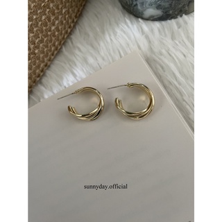🆕🌻พร้อมส่ง🌻 ต่างหู ต่างหูแฟชั่น ต่างหูสีทอง ต่างหูผู้หญิง ต่างหูมินิมอล ต่างหูเกาหลี ต่างหูสายฝอ SUN022