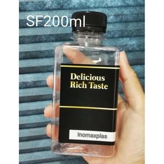 ขวดแบน​เหลี่ยม​ 200ml_50 ใบ​ (SF200ml50)
