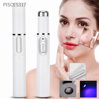 Pisces317 ปากกากําจัดสิวไฟฟ้า แสงสีฟ้า สําหรับซ่อมแซมความงาม