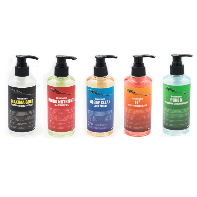 ปุ๋ยพรรณไม้น้ำ Aquamania ขนาด 240 ml. มีทั้งคาร์บอนน้ำกำจัดตะไคร่ ปุ๋ยหลัก ปุ๋ยรอง ปุ่ยเหล็ก NPK ช่วยใช้ตู้ไม้น้ำสมบูรณ์
