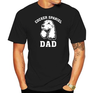 เสื้อยืดลําลอง แขนสั้น พิมพ์ลาย Dad Cocker Spaniel ออกแบบดี แฟชั่นสําหรับผู้ชาย