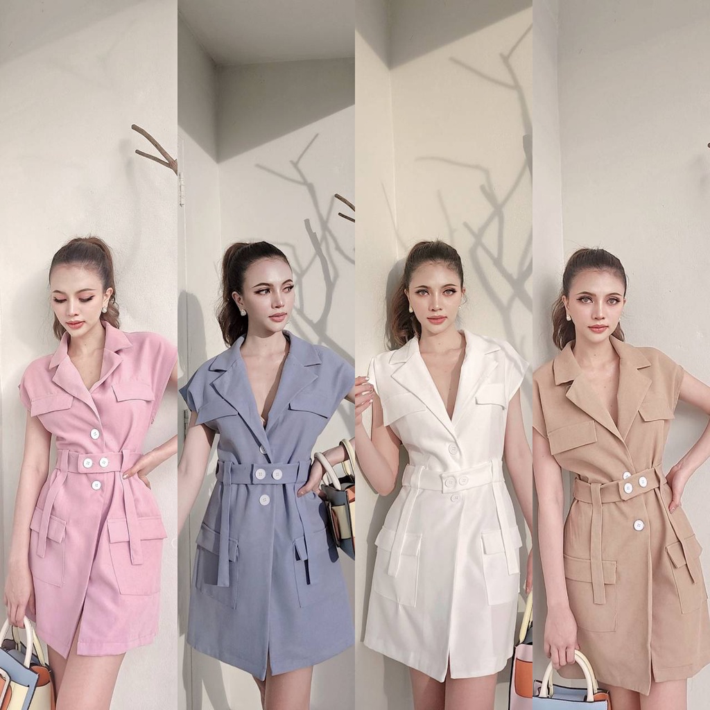 Cottoncandy New Unna vintage เสื้อเบลเซอร์ตรงยาว CARDIGAN_NISTA (CT4D)