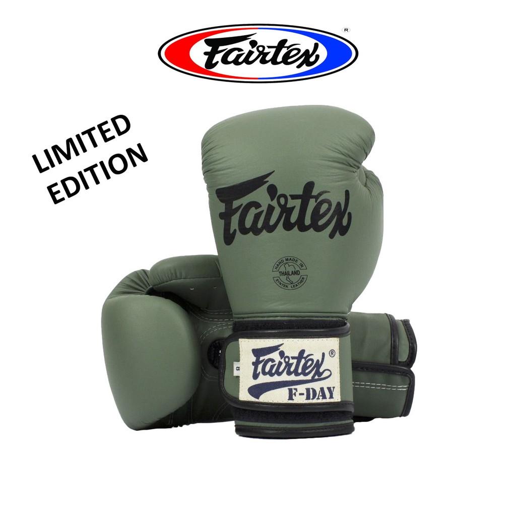 นวมชกมวย Fairtex Muay Thai Boxing Gloves BGV11 F Day Military Green Limited Edition dog tag chain Pls place 1 pair/order
