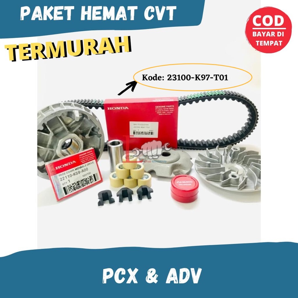 แพ็คเกจเดียวของ CVT ROLLER HOUSING PCX, VANBELT V-BELT PCX K97 & FAN ROLLER PCX CODE K97 ok