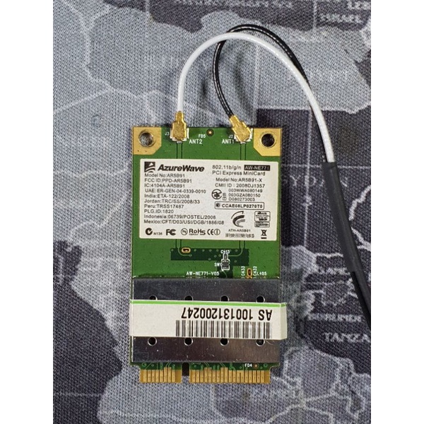 AZUREWAVE AW-NE771 Atheros AR5B91 9281 802.11 bgn Wireless Wifi Mini PCI-E Card