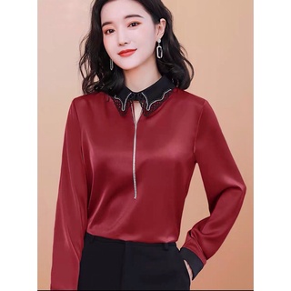 เสื้อแขนยาวคอปกผีเสื้อ code 933-3