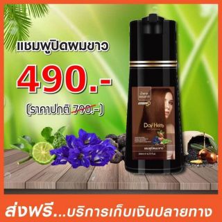 DayHerb  แชมพูปิดผมขาว สมุนไพรแท้ ปิดหงอก แก้ผมหงอก ใน 5 นาที