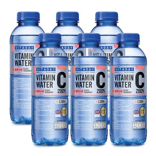 วิตอะเดย์ น้ำดื่มผสมวิตามินซี กลิ่นพีช 470 มล. x 6 ขวด Vitaday Vitamin C Water Peach Flavour 470 ml x 6 Bottles