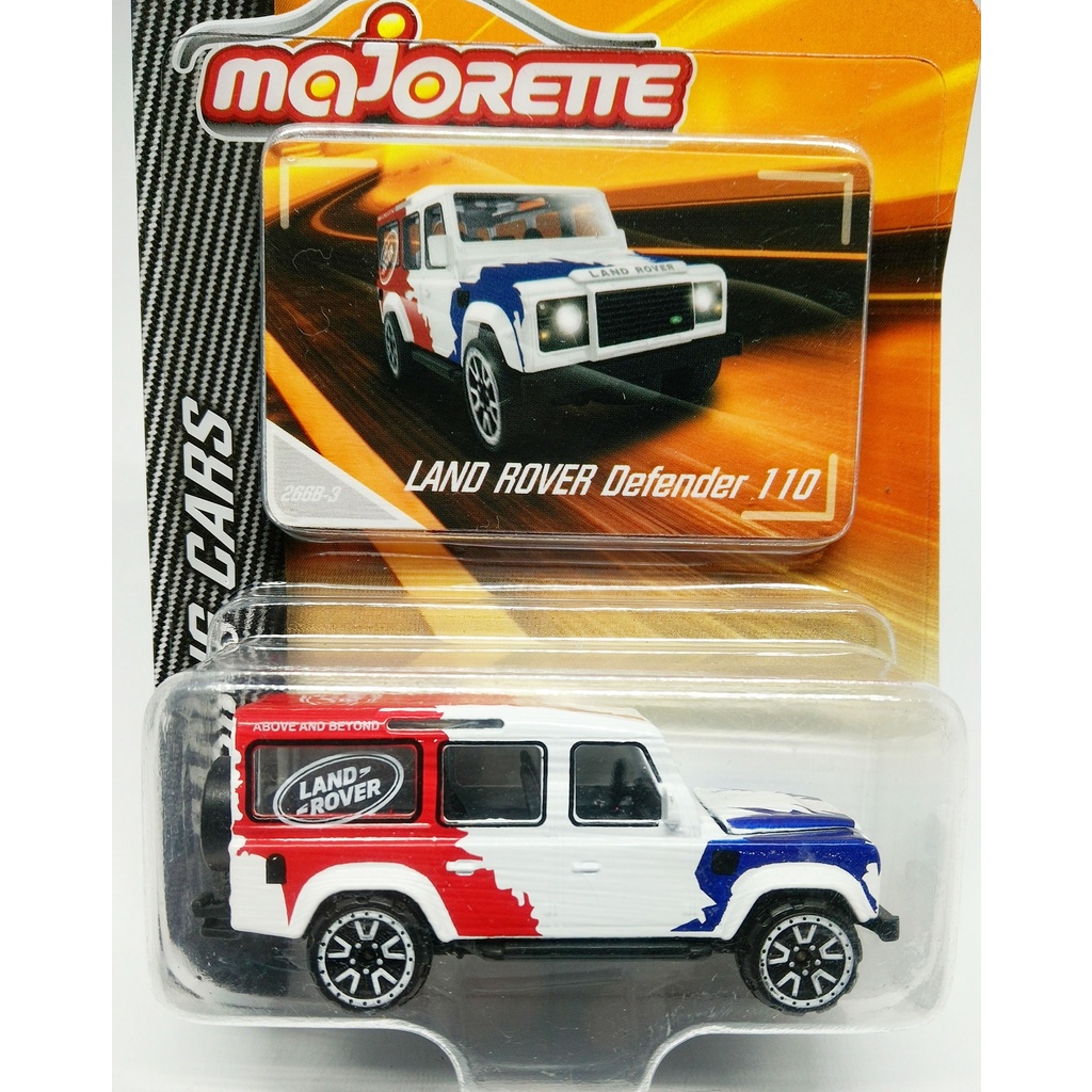 Majorette Land Rover Defender 110 - White/red Color /Wheels OF5VW /scale 1/60 (3 inches) Package with Card