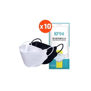 [9.15 เหลิอ 59 บาท] KF94 10ซอง=100 ชิ้น คละสี ขาว/ดำ หน้ากากอนามัย KF94 Mask หน้ากากอนามัยทรงเกาหลี