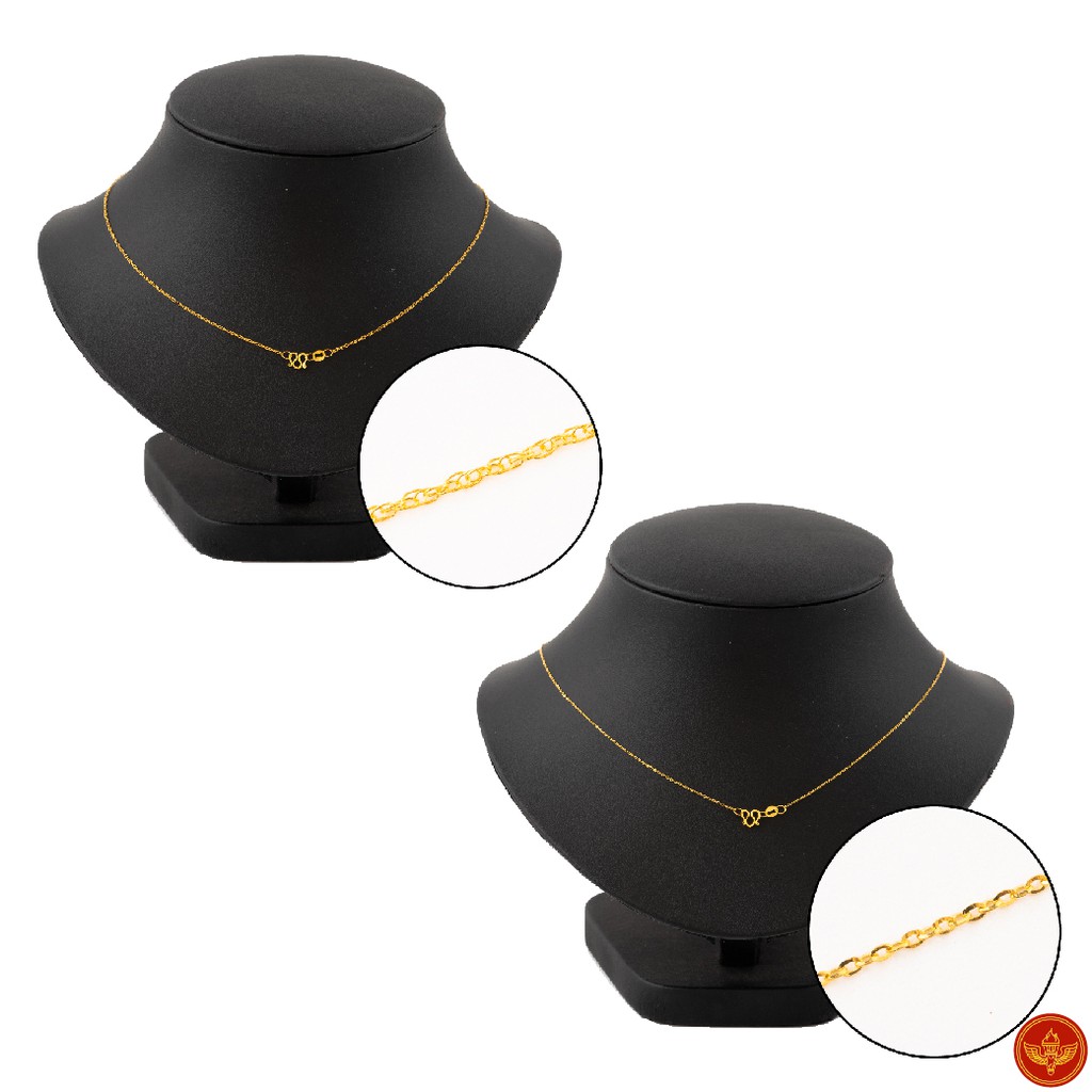 [ทองคำแท้] LSW สร้อยคอทองคำแท้ 1 กรัม ราคาพิเศษ มาพร้อมใบรับประกัน (FLASH SALE)