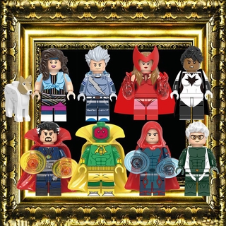 ของเล่นตัวต่อฟิกเกอร์ Scarlet Witch Wanda Vison Quicksilver เข้ากันได้กับ Leging Minifigures Marvel Endgame สําหรับเด็ก