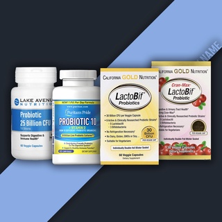 Probiotic ( โพรไบโอติก ) ชนิดเม็ด ช่วยระบบขับถ่าย LactoBif 5 30, Puritan 10, 21st Century