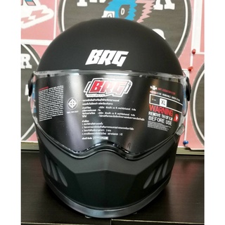 BRG Retro Mat Black หมวกกันน็อค เรโทร คลาสสิก