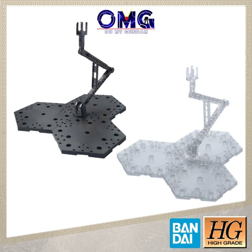 Bandai MG Action Base 4 Clear 58814 สีดํา 58815 MG Gundam Stands Tapak MG Triple Base Stand MG Actio