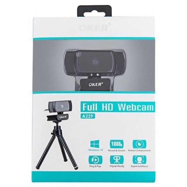 กล้องเว็บแคม WEB CAM FULL-HD OKER  A-229   ของแท้100% (พร้อมส่งค่ะ)